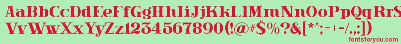 Lissain Font – Red Fonts on Green Background