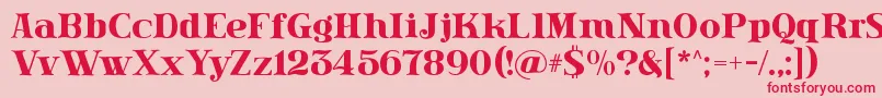 Lissain Font – Red Fonts on Pink Background