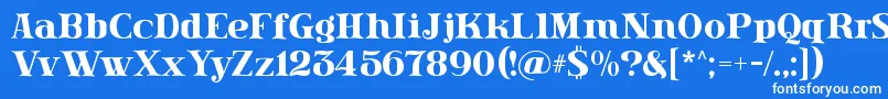Lissain Font – White Fonts on Blue Background