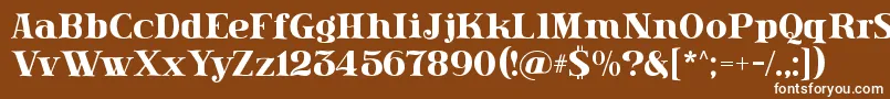 Lissain Font – White Fonts on Brown Background