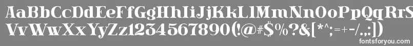 フォントLissain – 灰色の背景に白い文字