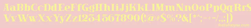 Lissain Font – Yellow Fonts on Pink Background