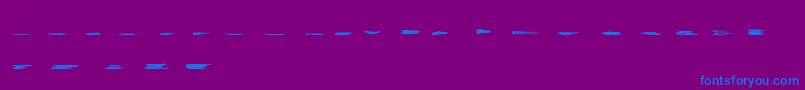 GrungeStrokes01 Font – Blue Fonts on Purple Background