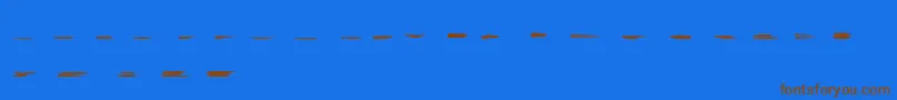GrungeStrokes01 Font – Brown Fonts on Blue Background