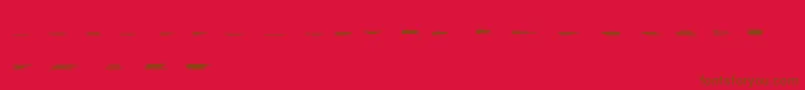 GrungeStrokes01 Font – Brown Fonts on Red Background