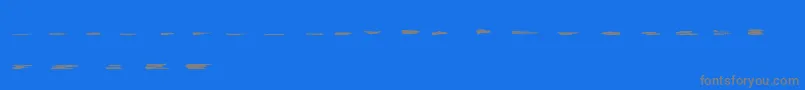 GrungeStrokes01 Font – Gray Fonts on Blue Background