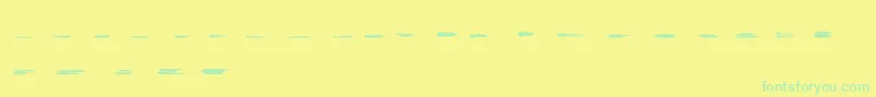 GrungeStrokes01 Font – Green Fonts on Yellow Background