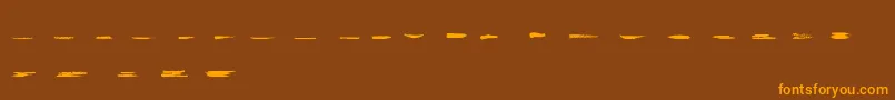 GrungeStrokes01 Font – Orange Fonts on Brown Background