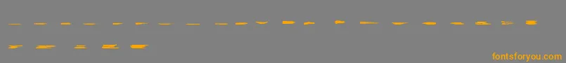 GrungeStrokes01 Font – Orange Fonts on Gray Background