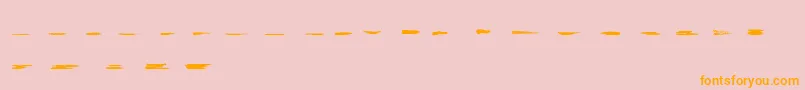 GrungeStrokes01 Font – Orange Fonts on Pink Background
