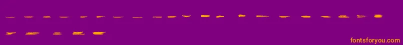GrungeStrokes01 Font – Orange Fonts on Purple Background
