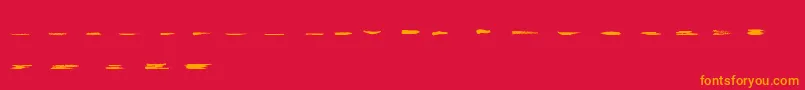 GrungeStrokes01 Font – Orange Fonts on Red Background