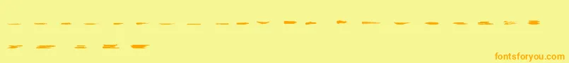 GrungeStrokes01 Font – Orange Fonts on Yellow Background