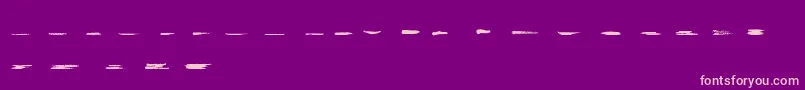 GrungeStrokes01 Font – Pink Fonts on Purple Background