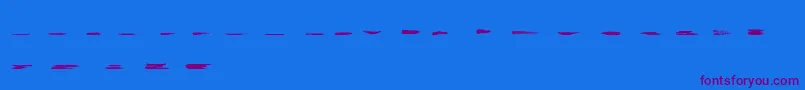 GrungeStrokes01 Font – Purple Fonts on Blue Background