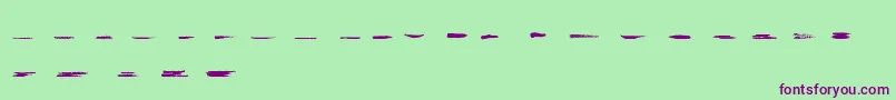 GrungeStrokes01 Font – Purple Fonts on Green Background