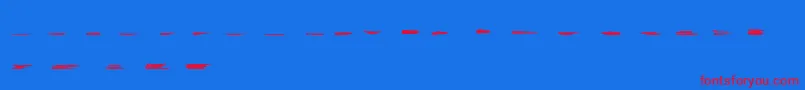 GrungeStrokes01 Font – Red Fonts on Blue Background