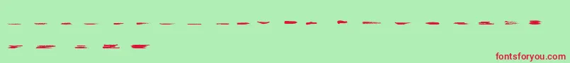 GrungeStrokes01 Font – Red Fonts on Green Background