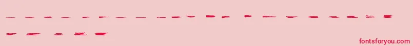 GrungeStrokes01 Font – Red Fonts on Pink Background