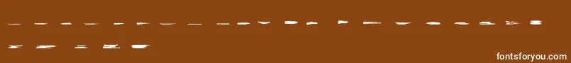 GrungeStrokes01 Font – White Fonts on Brown Background