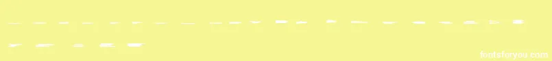 Czcionka GrungeStrokes01 – białe czcionki na żółtym tle