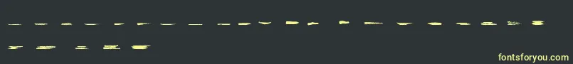 GrungeStrokes01 Font – Yellow Fonts on Black Background