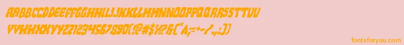 Beastiancondital Font – Orange Fonts on Pink Background