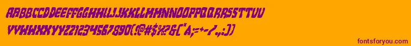 Beastiancondital Font – Purple Fonts on Orange Background