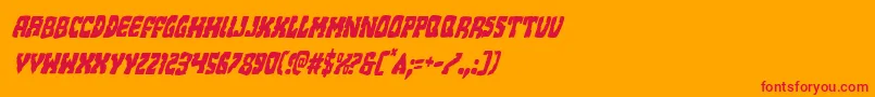 Beastiancondital Font – Red Fonts on Orange Background