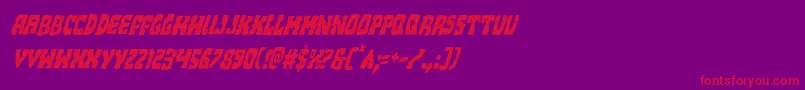 Beastiancondital Font – Red Fonts on Purple Background