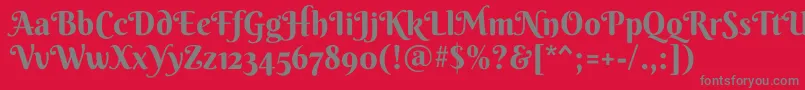 BerkshireswashRegular Font – Gray Fonts on Red Background