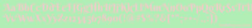 BerkshireswashRegular Font – Pink Fonts on Green Background