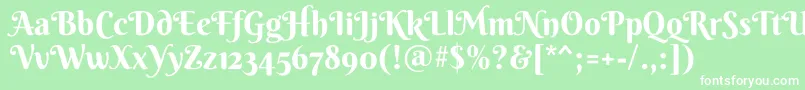 BerkshireswashRegular Font – White Fonts on Green Background