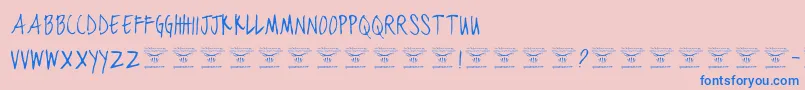 BlackjacketboysThin Font – Blue Fonts on Pink Background