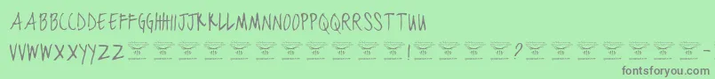 BlackjacketboysThin Font – Gray Fonts on Green Background