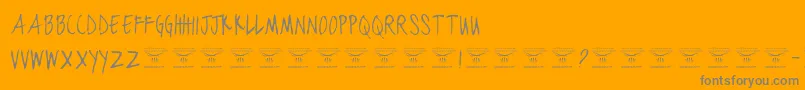 BlackjacketboysThin Font – Gray Fonts on Orange Background