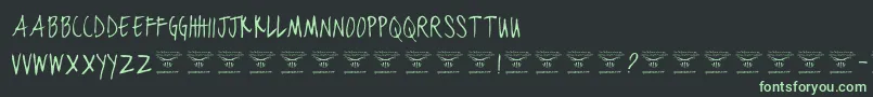 BlackjacketboysThin Font – Green Fonts on Black Background