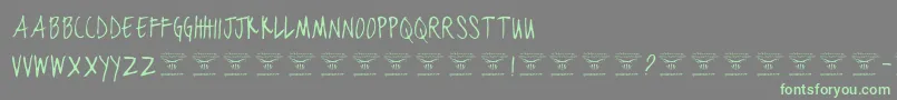 BlackjacketboysThin Font – Green Fonts on Gray Background