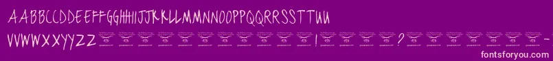 BlackjacketboysThin-Schriftart – Rosa Schriften auf violettem Hintergrund