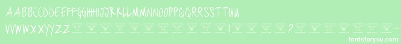 BlackjacketboysThin Font – White Fonts on Green Background