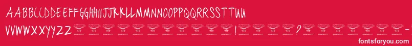 BlackjacketboysThin Font – White Fonts on Red Background