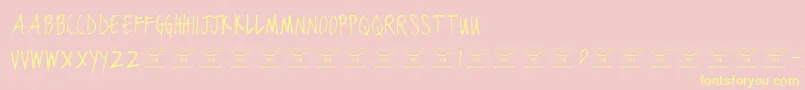 fuente BlackjacketboysThin – Fuentes Amarillas Sobre Fondo Rosa