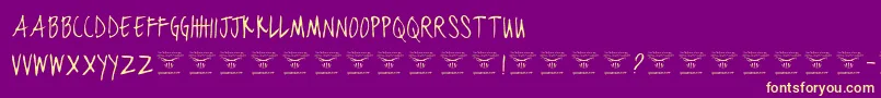 BlackjacketboysThin Font – Yellow Fonts on Purple Background