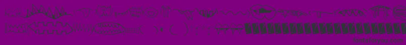 Creaturebuildermouths-fontti – mustat fontit violetilla taustalla