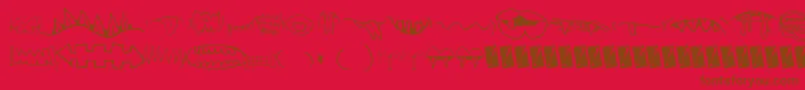 Creaturebuildermouths Font – Brown Fonts on Red Background