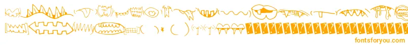 Creaturebuildermouths Font – Orange Fonts on White Background