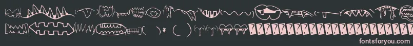 Creaturebuildermouths Font – Pink Fonts on Black Background