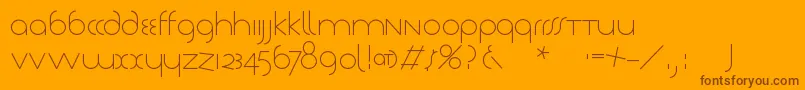 Tschichlight Font – Brown Fonts on Orange Background