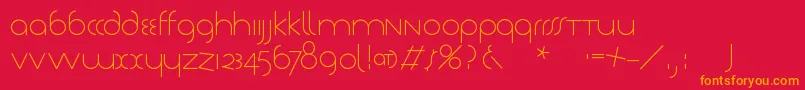 Tschichlight Font – Orange Fonts on Red Background