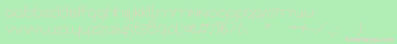 Tschichlight Font – Pink Fonts on Green Background